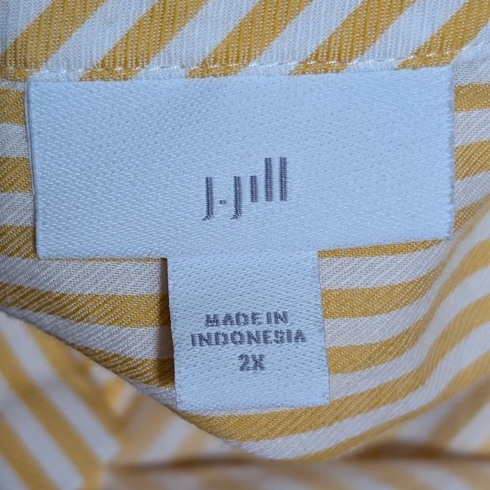 J. Jill cotton/rayon striped top size 2X casual oversize flowy plus - Picture 4 of 11